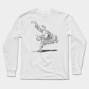 Judo Throw - Dark on Light Long Sleeve T-Shirt